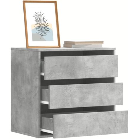 Cajonera de esquina madera ingeniería gris hormigón 60x41x58 cm vidaXL