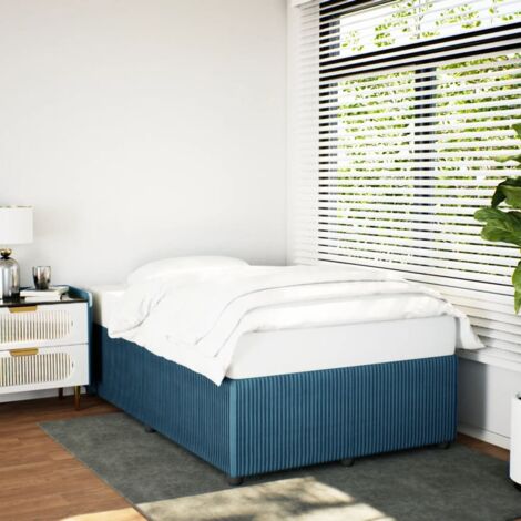Estructura de cama terciopelo azul oscuro 120x190 cm vidaXL (1/5)