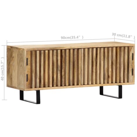 Mueble para TV madera maciza de mango 90x30x40 cm vidaXL