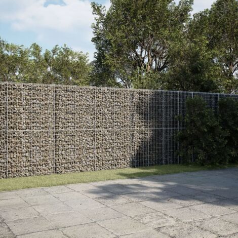 Cesta de gaviones con cubierta hierro galvanizado 800x50x200 cm vidaXL