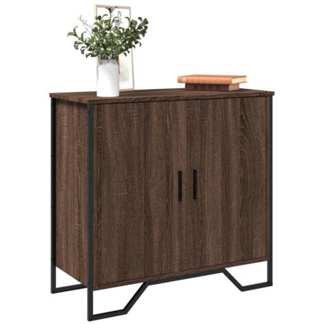 Aparador madera de ingeniería roble marrón 78x35,5x74,5 cm vidaXL (1/5)
