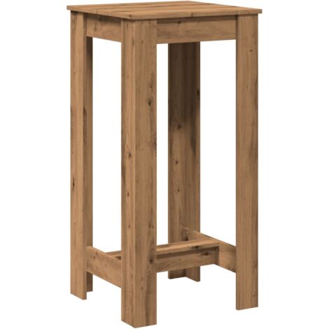 Mesa alta de bar madera ingeniería roble artisian 51x50x103,5cm vidaXL