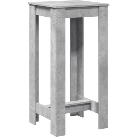 Mesa alta de bar madera ingeniería gris hormigón 51x50x103,5 cm vidaXL