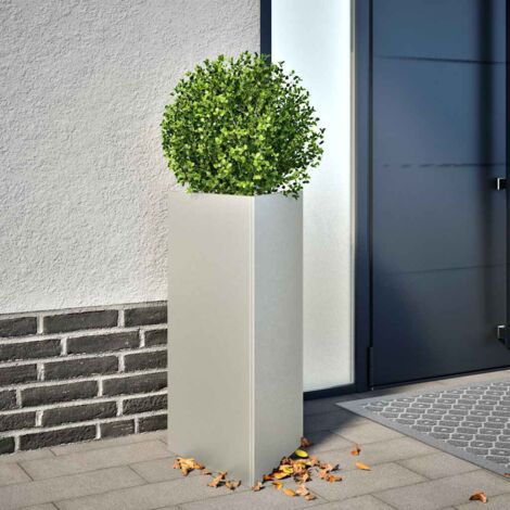 Jardineras triangulares 2 uds acero inoxidable 40x40x75 cm vidaXL