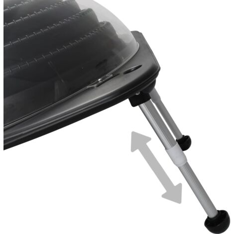 Calentador solar de piscina 75x75x36 cm HDPE aluminio vidaXL