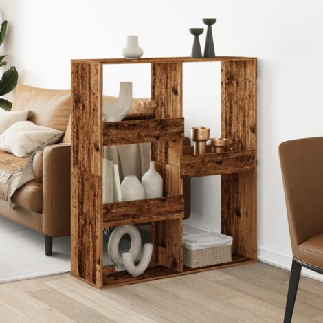 Separador de ambientes madera envejecida 100x33x115 cm vidaXL