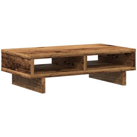 Soporte de pantalla madera ingeniería envejecida 50x27x15 cm vidaXL