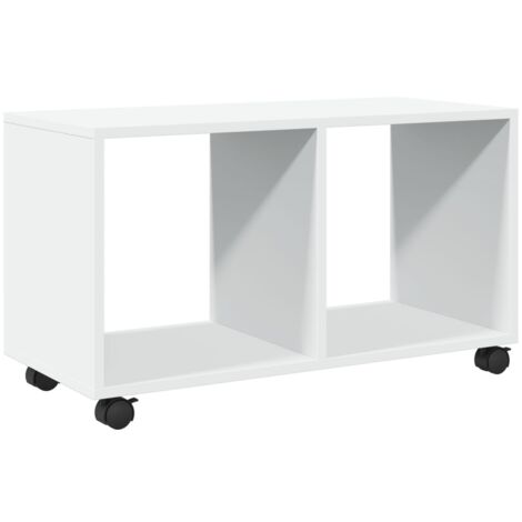 Armario con ruedas madera ingeniería blanco 72x33x42,5 cm vidaXL