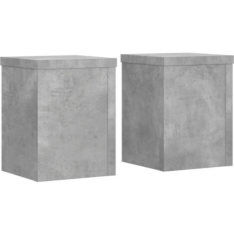 Soportes de plantas 2 uds madera gris hormigón 15x15x20 cm vidaXL