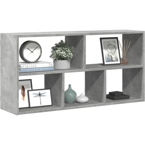 Estantería de pared madera ingeniería gris hormigón 100x25x50cm vidaXL