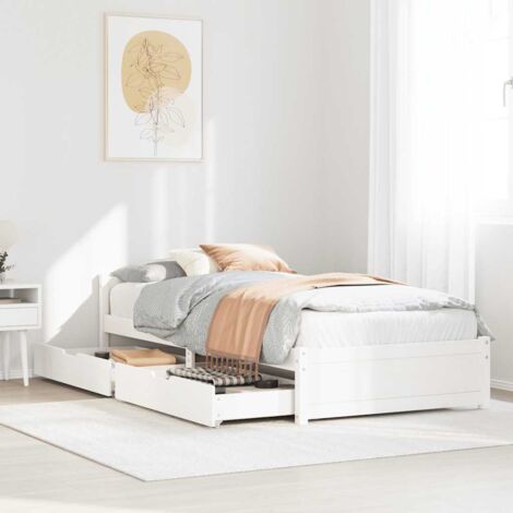 Estructura de cama sin colchón madera maciza blanca 90x190 cm vidaXL (1/5)