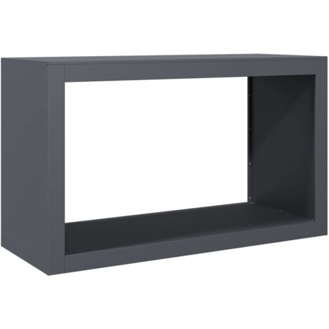 Leñero de acero gris antracita 100x40x60 cm vidaXL