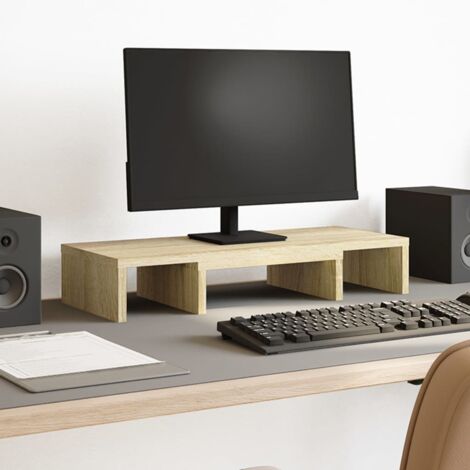 Soporte de pantalla ajustable madera roble Sonoma 60x24x10,5 cm vidaXL