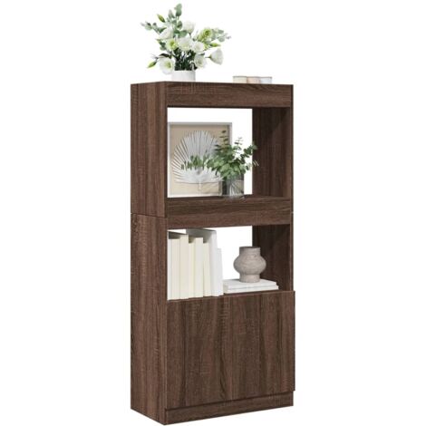 Aparador de madera de ingeniería marrón roble 63x33x140 cm vidaXL (1/5)