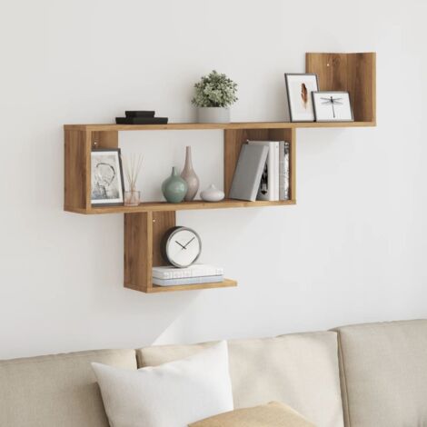 Estante de pared madera ingeniería roble artisian 100x15x70 cm vidaXL