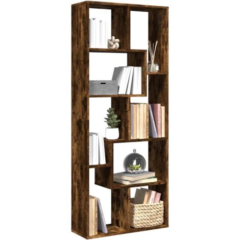 Librería divisora madera ingeniería roble ahumado 67x25x161,5cm vidaXL
