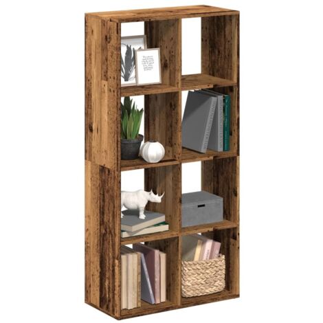 Librería divisor madera ingeniería envejecida 69,5x29x137,5 cm vidaXL