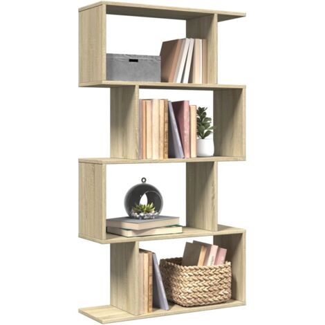 Librería divisora 4 niveles madera roble Sonoma 70x24x129 cm vidaXL