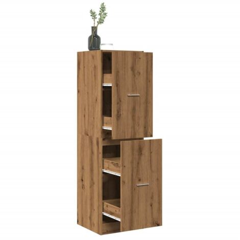 Armario botiquín madera ingeniería roble artisian 40x41x144,5cm vidaXL