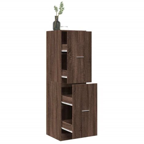 Armario botiquín madera ingeniería marrón roble 40x41x144,5 cm vidaXL