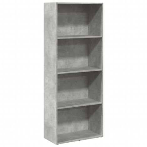 Estantería de madera de ingeniería gris hormigón 60x30x152 cm vidaXL