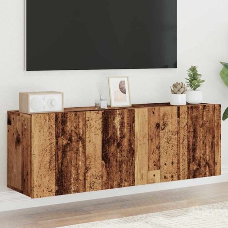 Muebles para TV de pared 2 uds madera envejecida 60x30x41 cm vidaXL