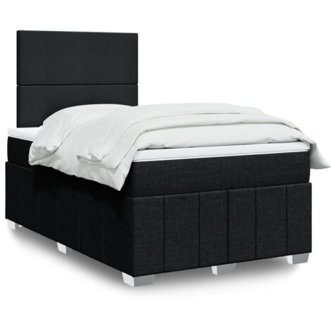 Cama box spring con colchón tela negro 120x190 cm vidaXL (1/5)