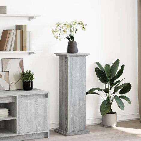 Pedestal expositor con almacenaje gris Sonoma 31x30x90 cm vidaXL