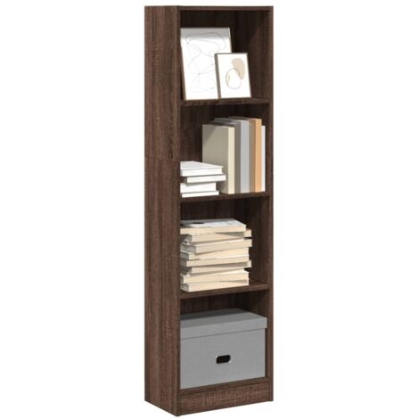 Estantería de madera de ingeniería marrón roble 40x24x143 cm vidaXL