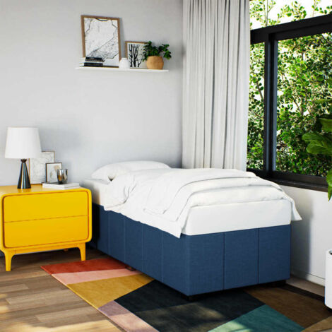 Estructura de cama sin colchón tela azul 90x200 cm vidaXL (1/5)