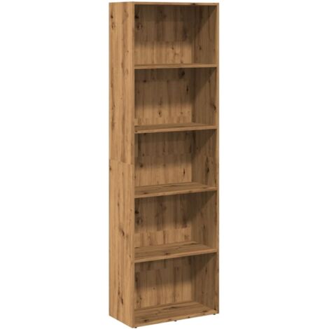 Estantería de madera de ingeniería roble artisian 60x30x189 cm vidaXL