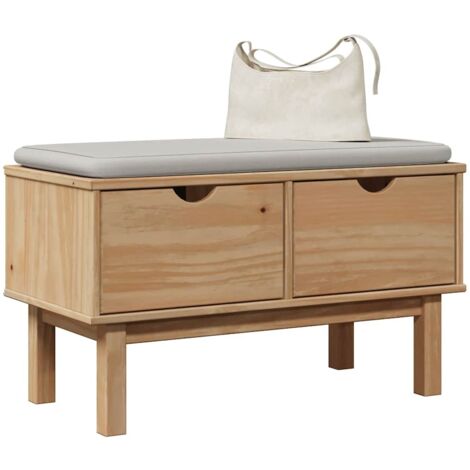 Banco de recibidor OTTA madera maciza de pino 80x40x45 cm vidaXL