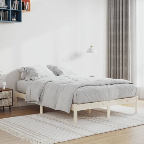 Estructura de cama sin colchón madera maciza de pino 137x190 cm vidaXL (1/5)