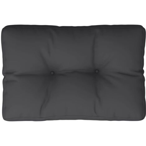 Cojín para sofá de palets de tela negro 60x40x12 cm vidaXL