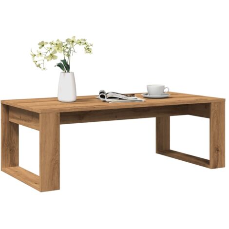 Mesa de centro madera de ingeniería roble artisan 102x50x35 cm vidaXL