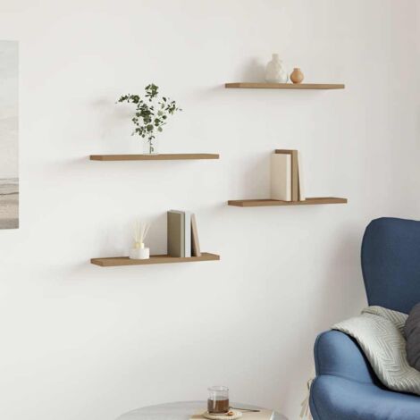 Estantes pared 4 ud madera ingeniería roble artisan 40x10x1,5cm vidaXL (1/5)