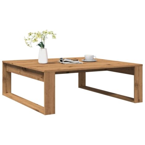 Mesa de centro madera de ingeniería roble artisan 100x100x35 cm vidaXL