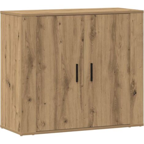 Aparador madera de ingeniería roble artesanal 80x33x70 cm vidaXL