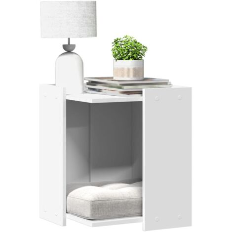 Mueble arenero para gatos madera ingeniería blanco 42x42x51 cm vidaXL