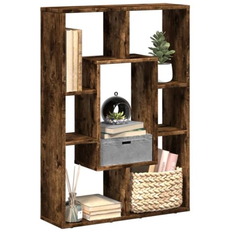 Estantería madera de ingeniería roble ahumado 63x20x90 cm vidaXL