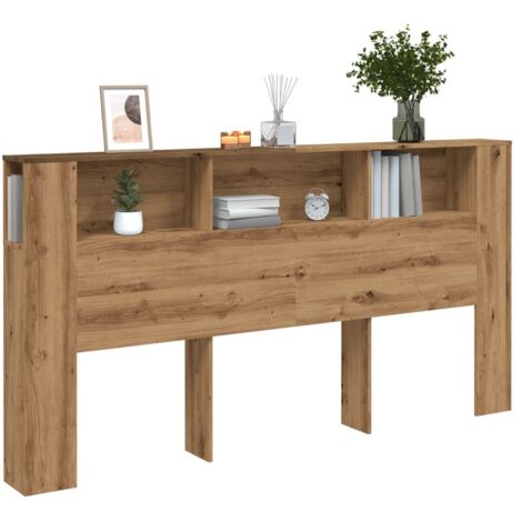 Cabecero armario madera roble artisian 200x18,5x102,5 cm vidaXL
