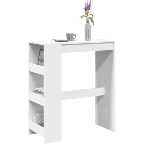 Mesa alta con estantes madera ingeniería 90x40x103,5 cm vidaXL