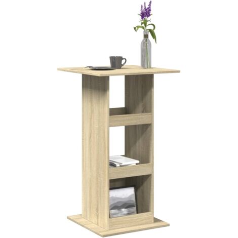 Mesa alta bar con almacenaje madera roble Sonoma 60x60x102 cm vidaXL