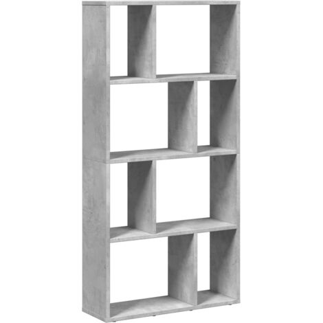 Estantería de madera de ingeniería gris hormigón 60x20x120,5 cm vidaXL