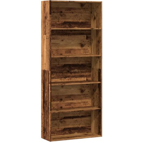 Estantería madera ingeniería madera envejecida 80x30x189 cm vidaXL