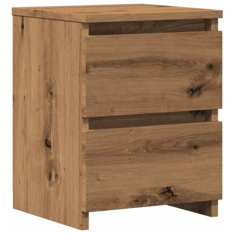 Mesita de noche madera de ingeniería roble artisan 30x30x40 cm vidaXL