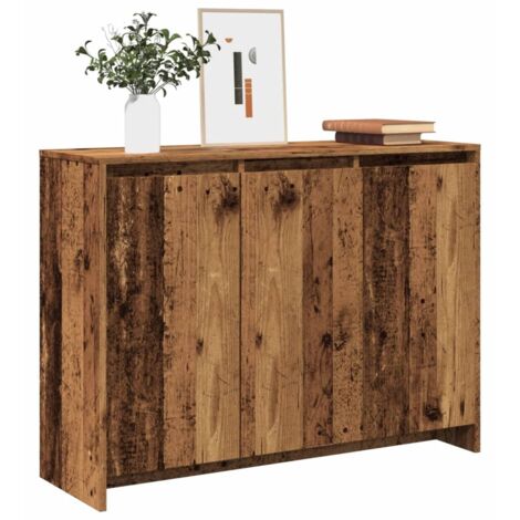 Aparador de madera de ingeniería envejecida 102x33x75 cm vidaXL