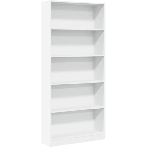Estantería de madera de ingeniería blanca 80x24x176 cm vidaXL