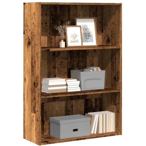 vidaXL Estantería madera de ingeniería color envejecido 80x30x114 cm