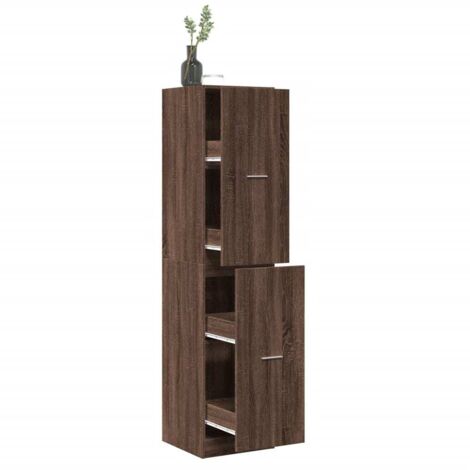 Armario botiquín madera ingeniería marrón roble 40x41x174,5 cm vidaXL